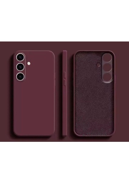 Samsung Galaxy S25 Kılıf Lansman Kamera Korumalı Içi Kadife Yumuşak Renkli Silikon Mat Hisli Süet Liquid