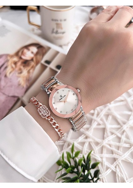 Çelik Kordon 30 mt Suya Dayanıklı Kadın Kol Saati+Bileklik BFG.10788.X8 fiyatları