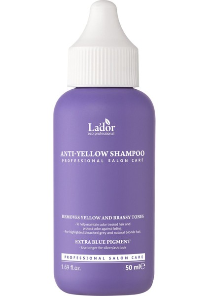 Lador Renk Eşitleyici ve Koruyucu Turunculaşma Karşıtı Mor Şampuan Lador Anti Yellow Shampoo 50ML