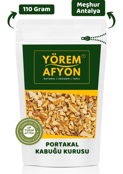 Yörem Afyon Meşhur Antalya Küp Kesim Şifa Deposu Portakal Kabuğu Kurusu | 110GR.