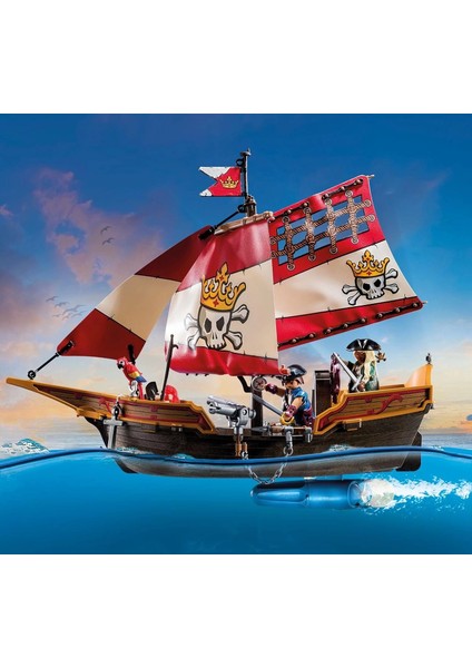 Playmobil Pirates 71418 Korsan Gemisi, Açık Denizlerde Heyecan Verici Maceralar, Teleskop, Pusula ve Toplar Gibi Kapsamlı Aksesuarlar, 4 Yaş ve Üzeri Çocuklar Için Oyuncak fiyatları