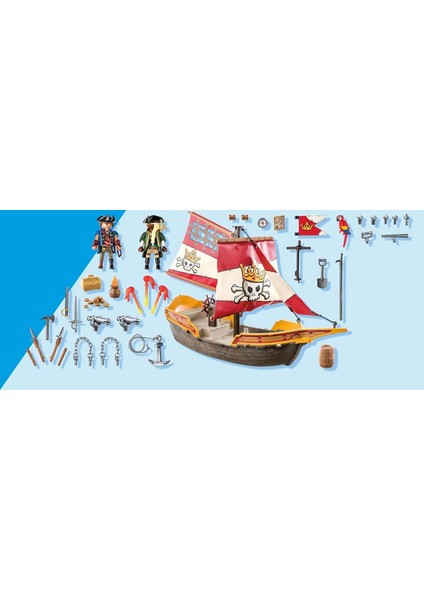 Playmobil Pirates 71418 Korsan Gemisi, Açık Denizlerde Heyecan Verici Maceralar, Teleskop, Pusula ve Toplar Gibi Kapsamlı Aksesuarlar, 4 Yaş ve Üzeri Çocuklar Için Oyuncak fırsatları