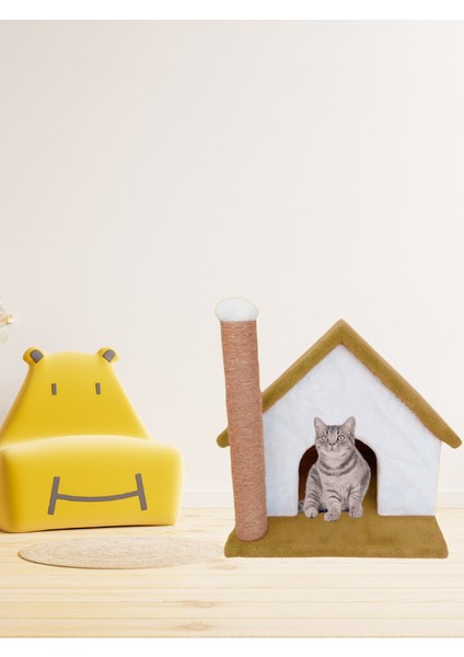 Marsilya Yuvalı Kedi Tırmalama Oyuncağı ve Evi