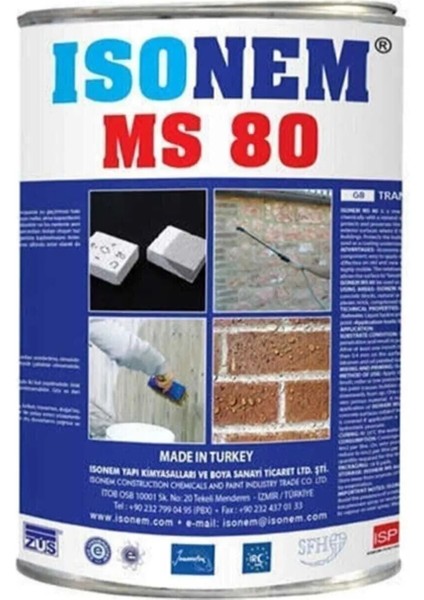 Isonem MS80 Doğal Görüntüyü Bozmayan Dış Cephe Şeffaf Su Yalıtımı