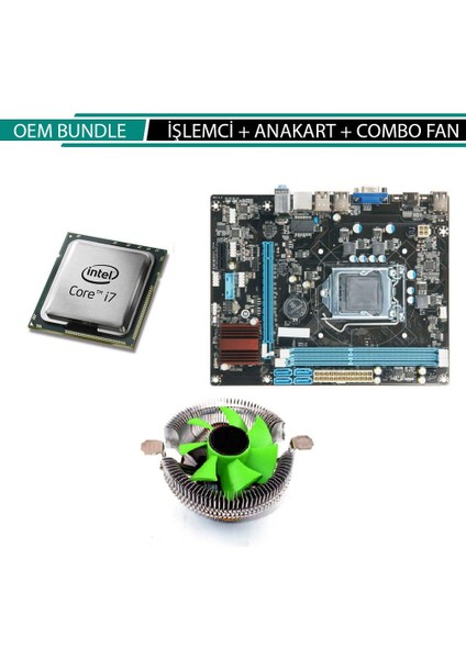 I7 2. Nesil + Anakart H61 1155PIN + Fan
