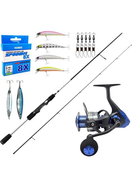 Yekoutdoor Üst Düzey Okuma Spin Olta Seti Okuma Helios Sx Spin 2,70CM 15-45 gr 2 Parça Spin Kamışı&okuma Safina Sw-X SNW-4000A 4+1bb Olta Makinesi