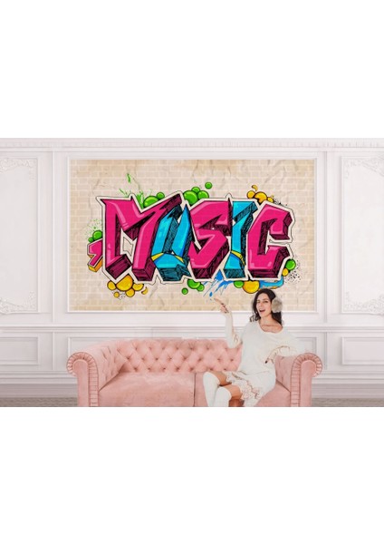 Müzik Sütüdyosu Poster Duvar KAĞIDI-5500