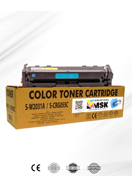 Canon I-Sensys LBP663CDW Muadil Mavi Toner Çipsiz