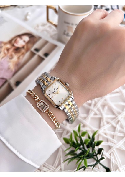 Çelik Kordon 30 mt Suya Dayanıklı Kadın Kol Saati+Bileklik BFG.13877.X6 fiyatları