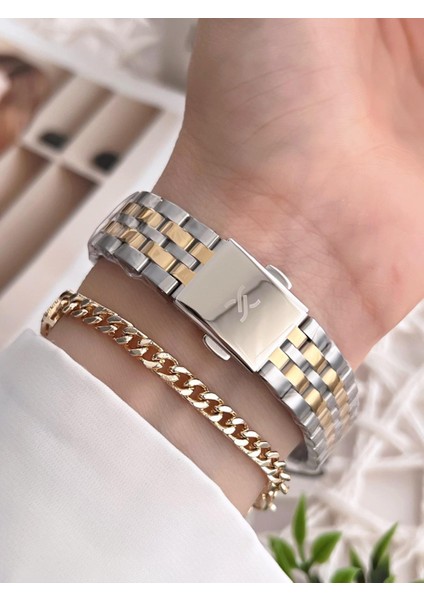 Çelik Kordon 30 mt Suya Dayanıklı Kadın Kol Saati+Bileklik BFG.13877.X6 modelleri