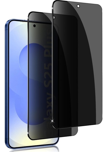 Samsung Galaxy S25 Plus Hayalet Ekran Koruyucu Cam Tam Kapatan Gizli Tamperli Cam 5d Parlak Privacy Glass