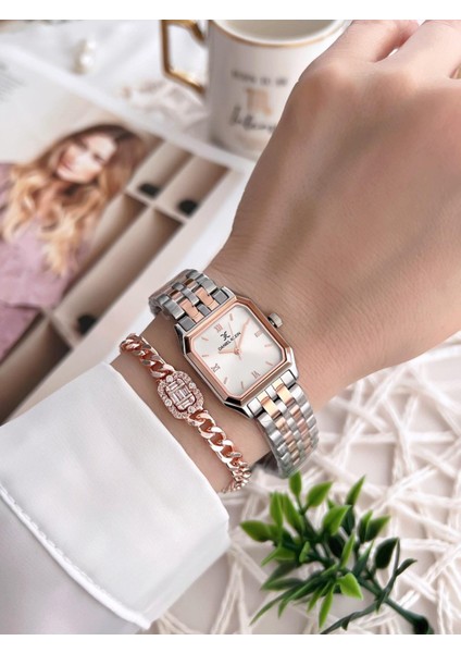 Çelik Kordon 30 mt Suya Dayanıklı Kadın Kol Saati+Bileklik BFG.13877.10 fiyatları