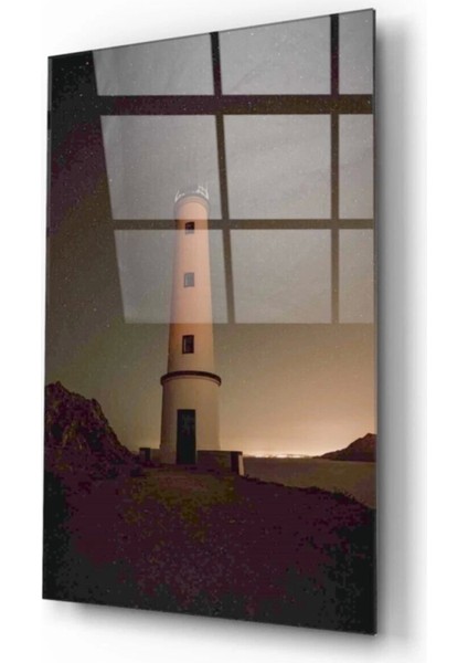 Deniz Feneri Baskılı Cam Tablo 60 x 90 cm fiyatları