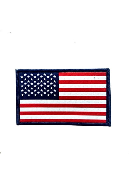 Amerika Bayrak Peç 11CM x 7 cm Arkası Cırtlı - Arma - Patch