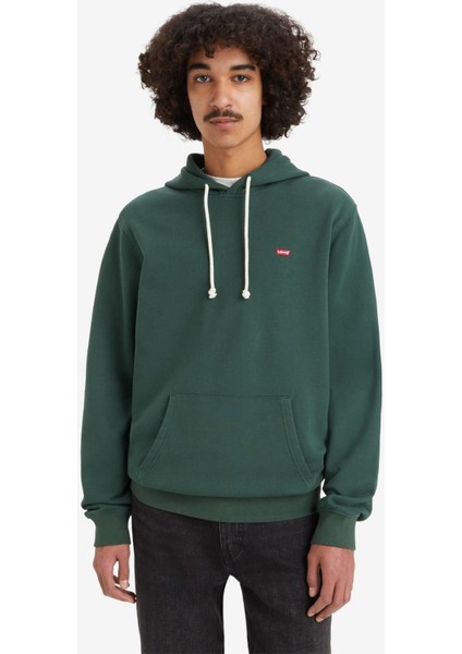 New Original Erkek Yeşil Kapüşonlu Hoodie A4916-0004