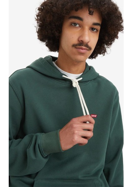 New Original Erkek Yeşil Kapüşonlu Hoodie A4916-0004