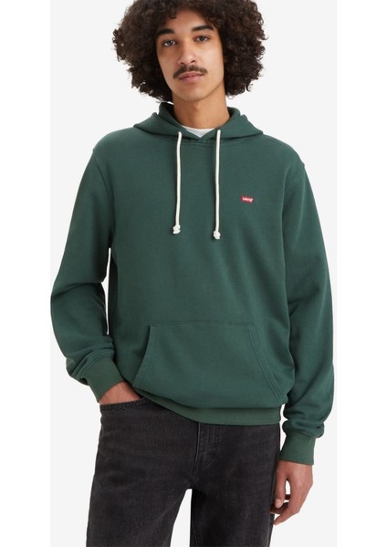 New Original Erkek Yeşil Kapüşonlu Hoodie A4916-0004