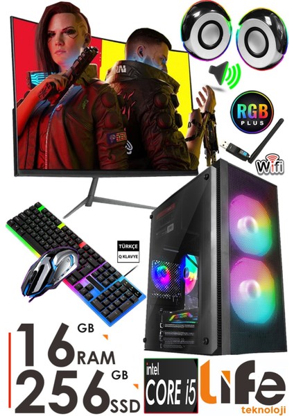 M71 I5 3470 16GB Ram 256GB SSD 19 Inç Fhd Monitör Masaüstü Bilgisayar