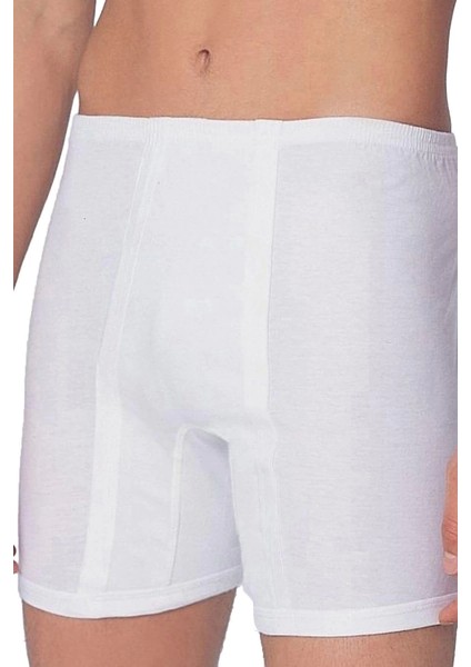 Beyaz Klasik Pamuklu Boxer 0017