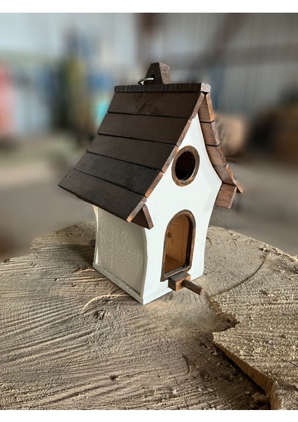Kuş Evi Beyaz Dekoratif Kızılçam modelleri