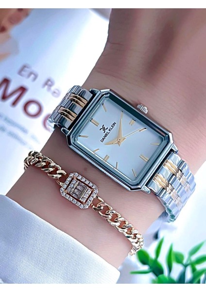 Çelik Kordon 3 Atm Suya Dayanıklı Özel Tasarım Kadın Kol Saat+Bileklik VS.BLKT.0126