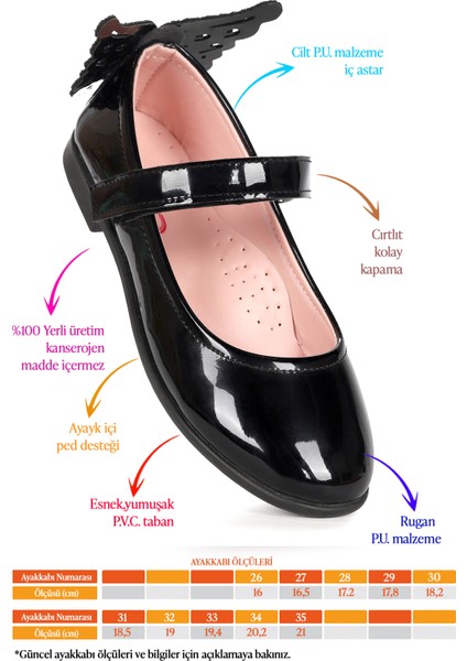 Friga Kelebek Cırtlı Kız Çocuk Babet Ayakkabı fiyatları