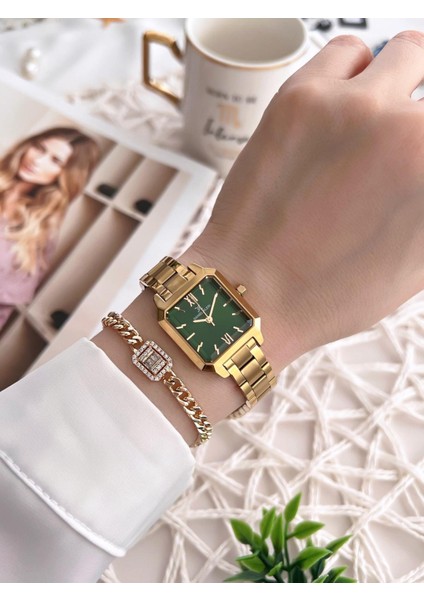 Çelik Kordon 30 mt Suya Dayanıklı Kadın Kol Saati+Bileklik BFG.10790.X4 fiyatları