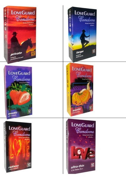 Condoms 6'lı Set 72 Adet