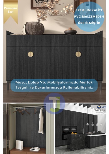 Kendinden Yapışkanlı Dokulu Balıksırtı Desen Premium Mutfak Duvar Dolap Kaplama 60 cm x 300 cm