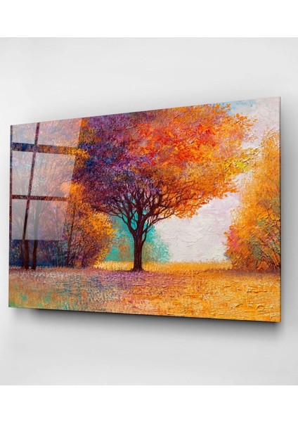 Yağlı Boya Sonbahar Renkleri Cam Tablo fiyatları