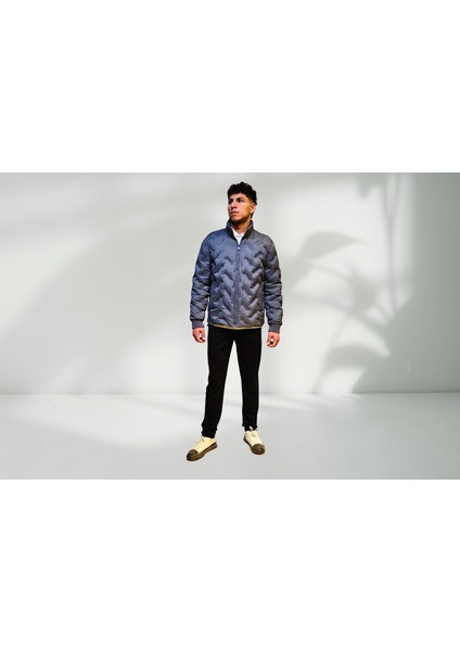 Erkek Siyah Dik Yaka Su Itici Rüzgar Geçirmez Şişme Hafif Mont 257228730 fiyatları