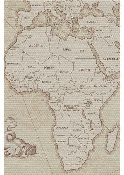 - Duvar Örtüsü / Halısı Vintage Kanvas Kumaş Dünya HARITASI-3956 modelleri