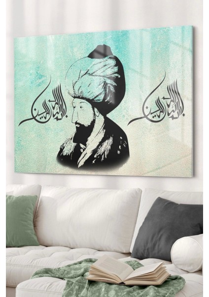 Fatih Sultan Mehmet | Osmanlı Temalı Cam Tablo | 50 x 70 cm