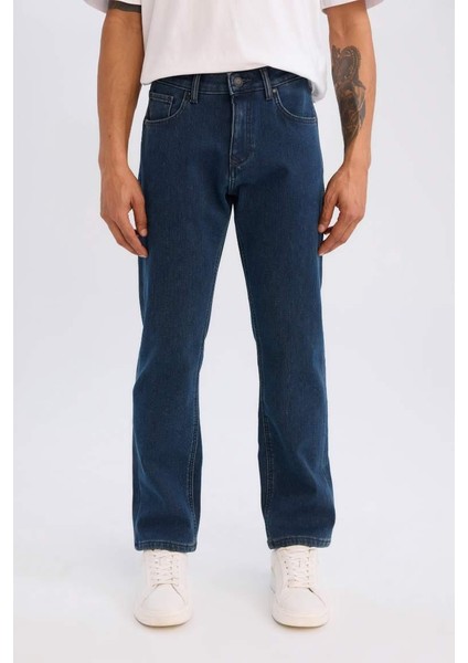 Sergio Regular Fit Normal Kalıp Normal Bel Boru Paça Jean Pantolon D.blue