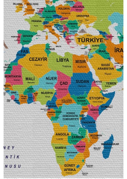 - Duvar Örtüsü / Halısı Bayrak Detaylı Türkçe Güncel Dünya Haritası -3967 modelleri