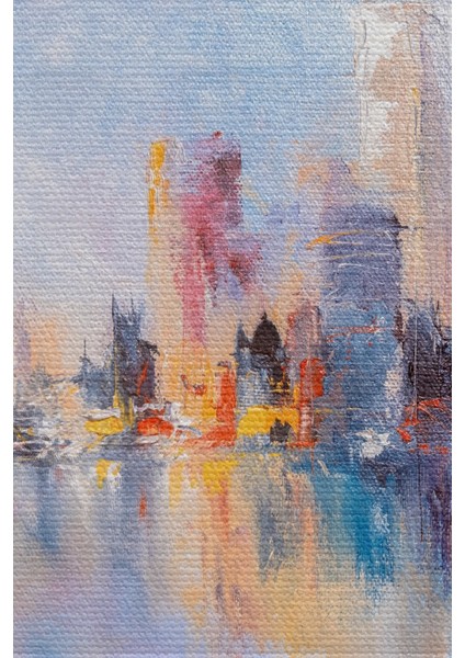 - Duvar Örtüsü Şehrin Gökdelenleri Yağlıboya Görünümlü Kanvas Duvar HALISI-4027 fiyatları