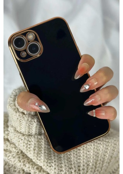 Gold Kenarlı Silikon Galaxy A15 Kılıf
