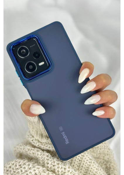 Buzlu Kamera Çıkıntılı Silikon Redmi Note 12 Pro 5g Kılıf
