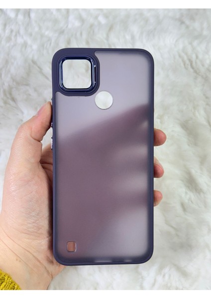 Buzlu Kamera Çıkıntılı Silikon Realme C21Y Kılıf