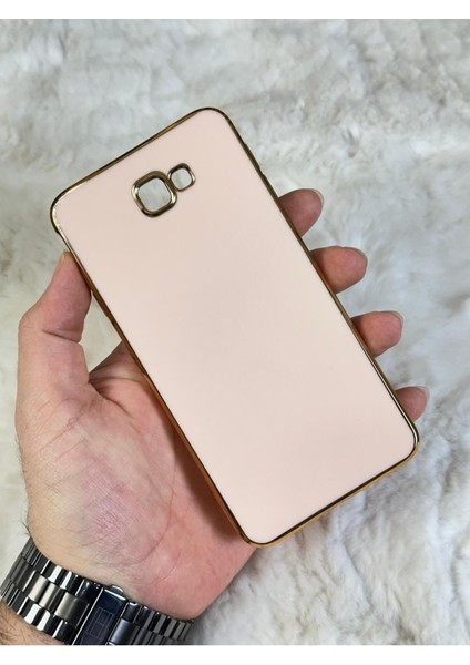 Gold Kenarlı Silikon Galaxy J7 2015 Kılıf