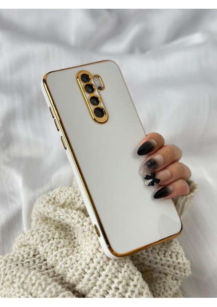 Gold Kenarlı Silikon Redmi Note 8 Pro Kılıf
