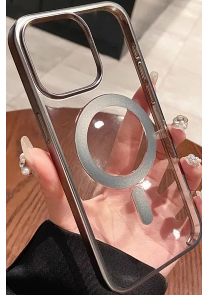 Mat Tasarımlı Magsafe iPhone 15 Pro Kılıf