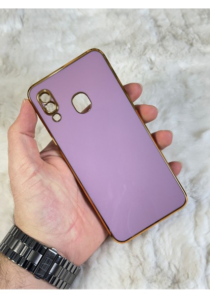 Gold Kenarlı Silikon Galaxy A20 Kılıf