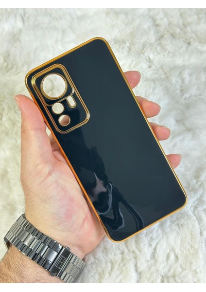 Gold Kenarlı Silikon Mi 12T Pro Kılıf