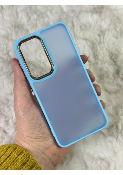 Buzlu Kamera Çıkıntılı Silikon S24 Ultra Kılıf