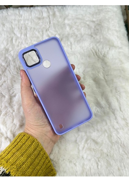 Buzlu Kamera Çıkıntılı Silikon Realme C21Y Kılıf