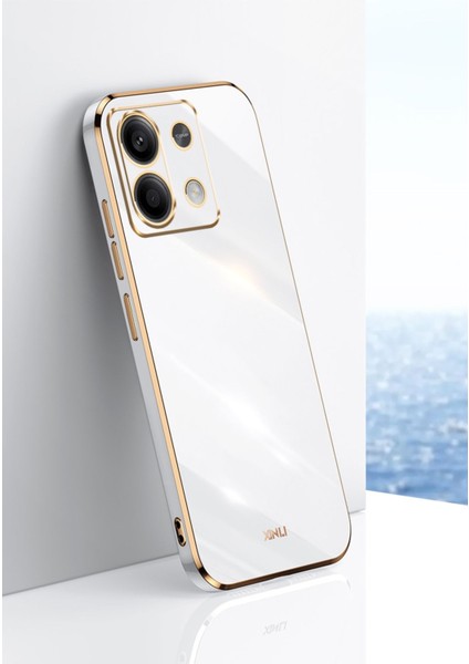 Gold Kenarlı Silikon Redmi Note 13-Pro-4g Kılıf
