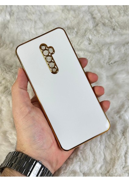 Gold Kenarlı Silikon Reno 2z Kılıf