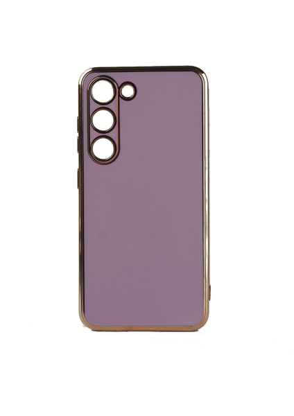 Gold Kenarlı Silikon Galaxy S23-KILIF