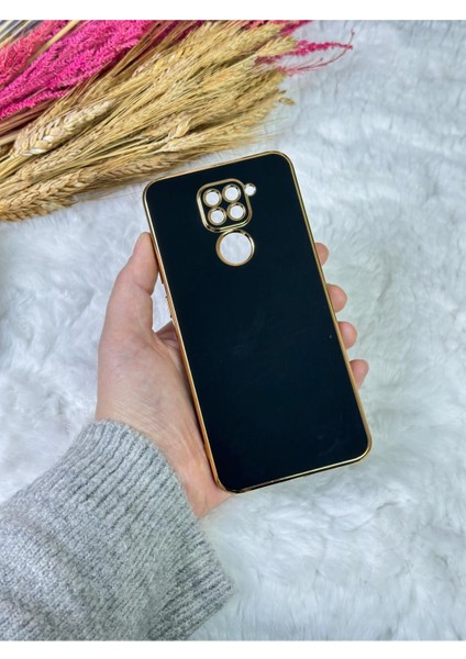 Gold Kenarlı Silikon Redmi Note 9 Kılıf